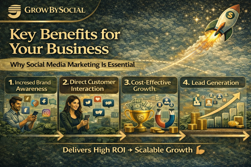 social media marketing strategy process with targeting testing optimization and growth steps